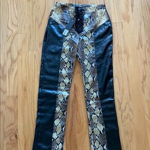 COPY - NWT I Am Gia Snake Print Leather Pants
